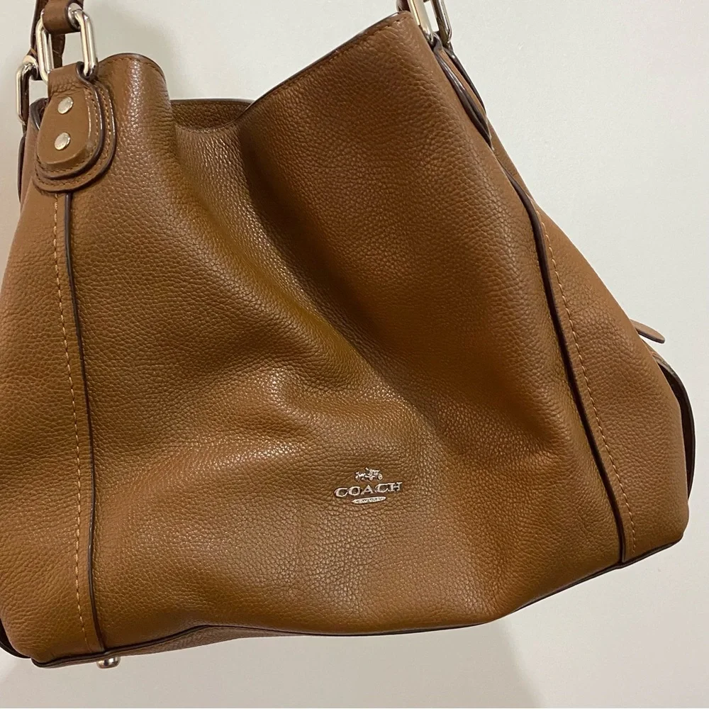 Coach Eddie shoulder bag purse slouch pepplestone - Picture 3 of 14